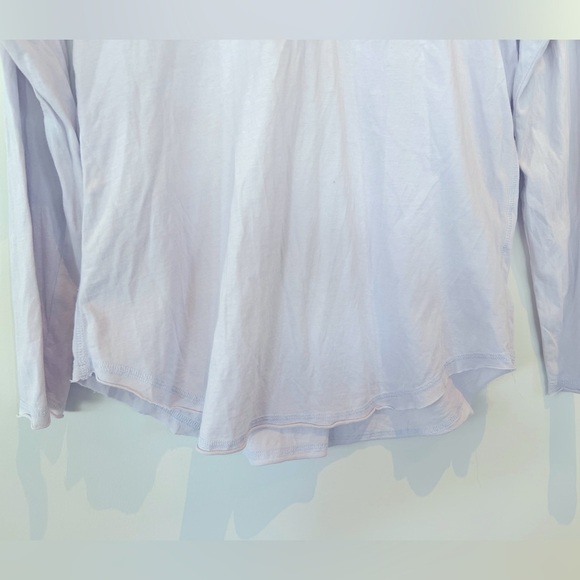 Leallo lilac long sleeve 100% cotton raw edge Henley. Women’s small - Picture 5 of 8